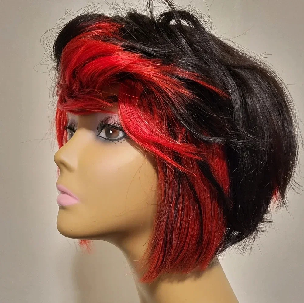 Vella Vella Remi 'Human Hair' Wig (RED/BLACK)